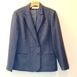Pendleton Vintage USA-Made  Double Breasted Classic Blazer Heather Blue